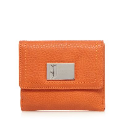 Designer orange grained medium purse